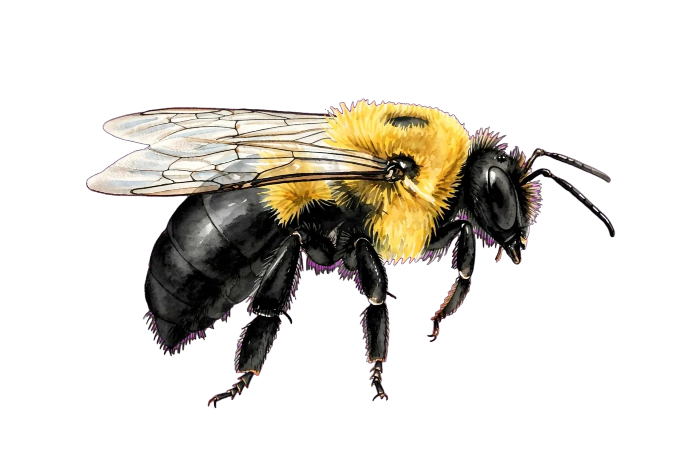 Illustrated identification of a carpenter bee