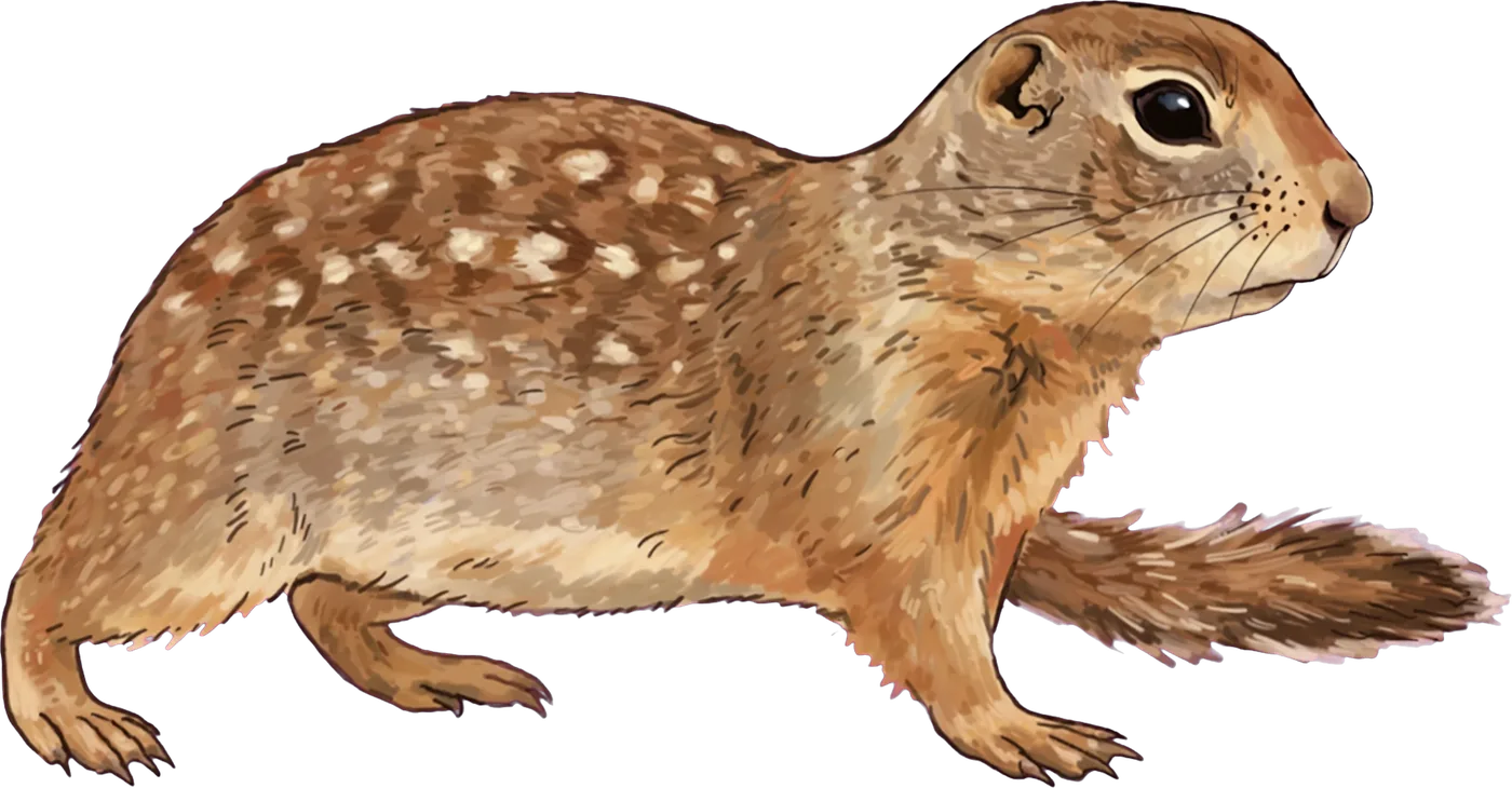 Illustrated identification of a ground squirrel