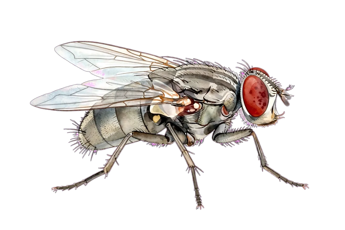 Illustrated identification of a house fly