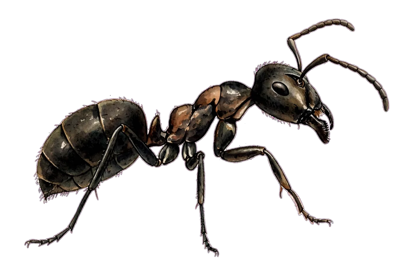Illustrated identification of a carpenter ant
