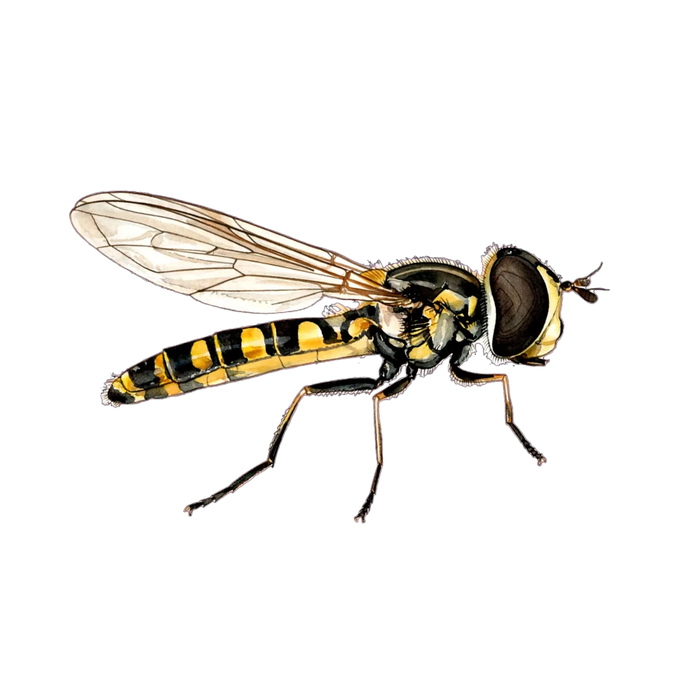 Illustrated identification of a hoverfly