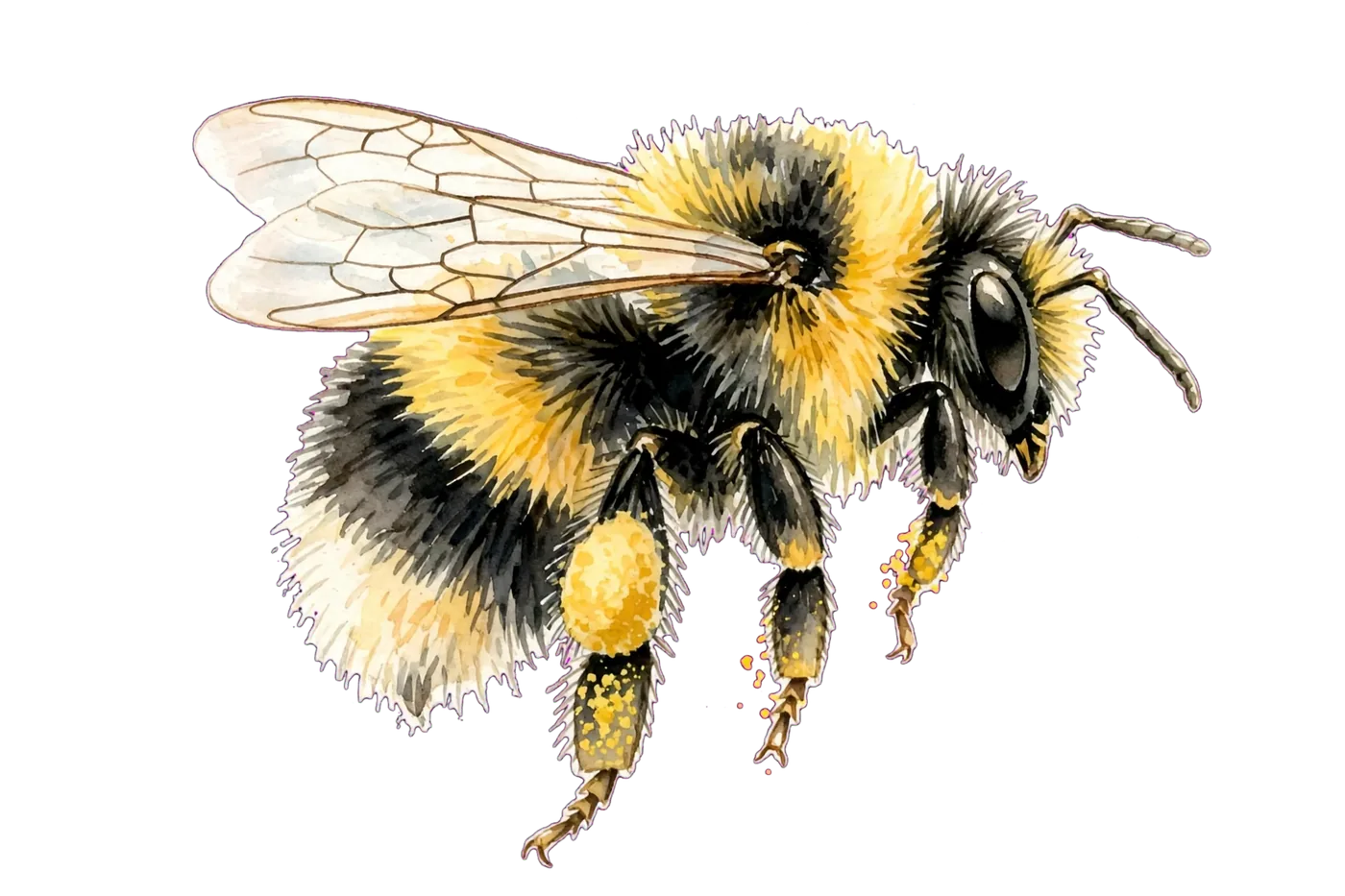 Illustrated identification of a bumble bee