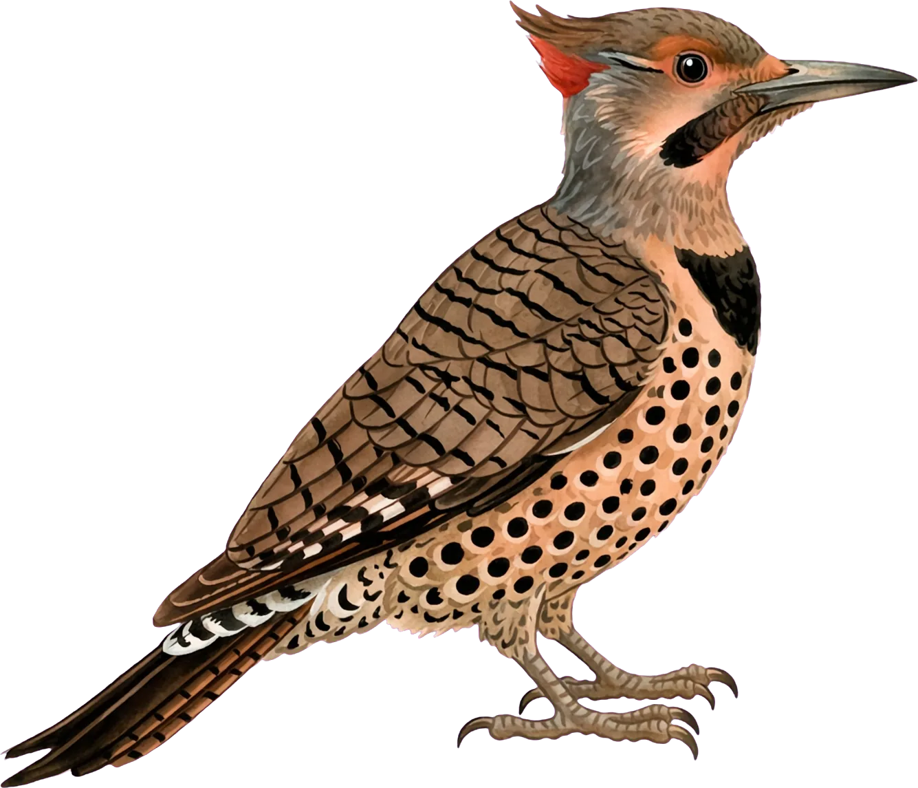 Illustrated identification of a northern flicker
