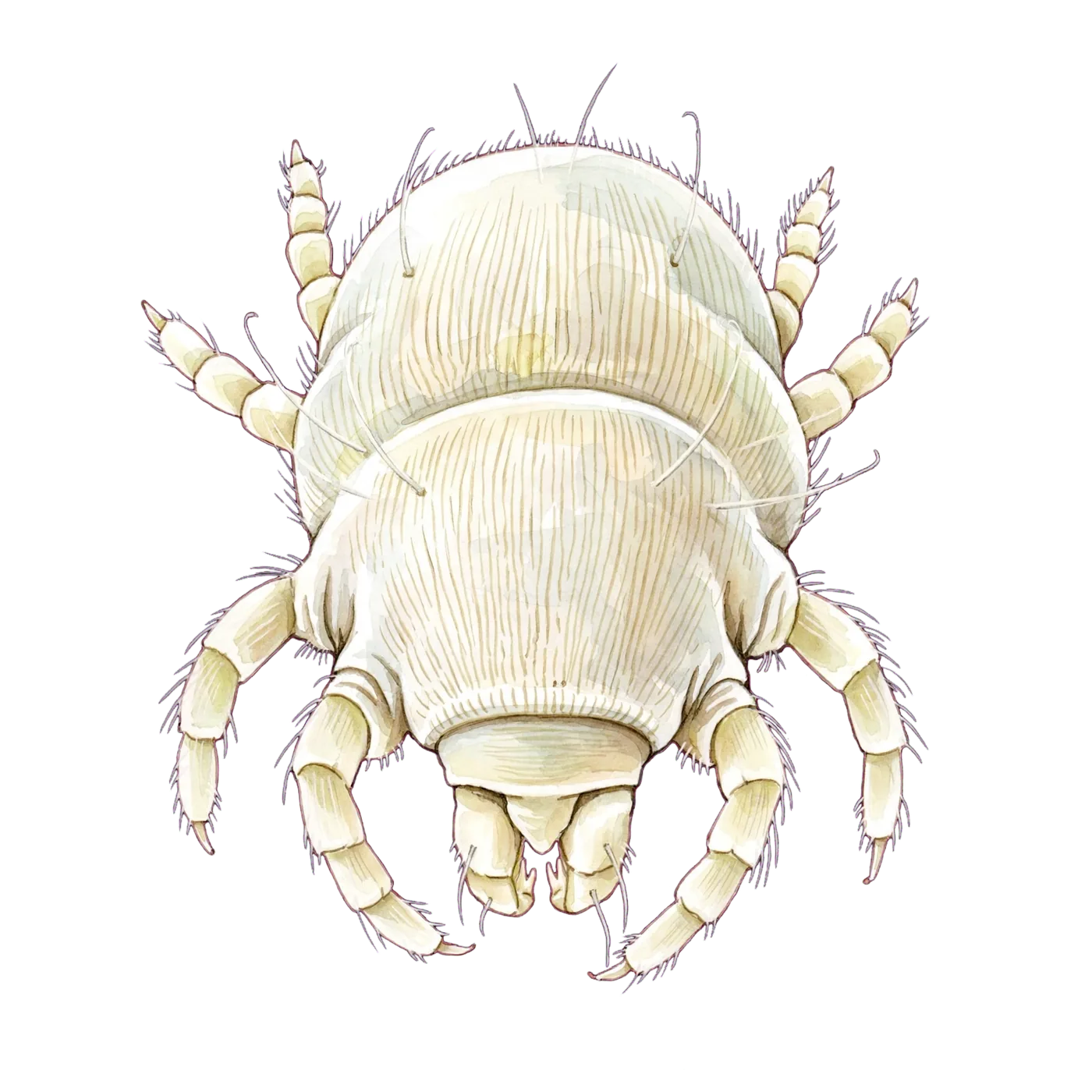 Illustrated identification of a dust mite