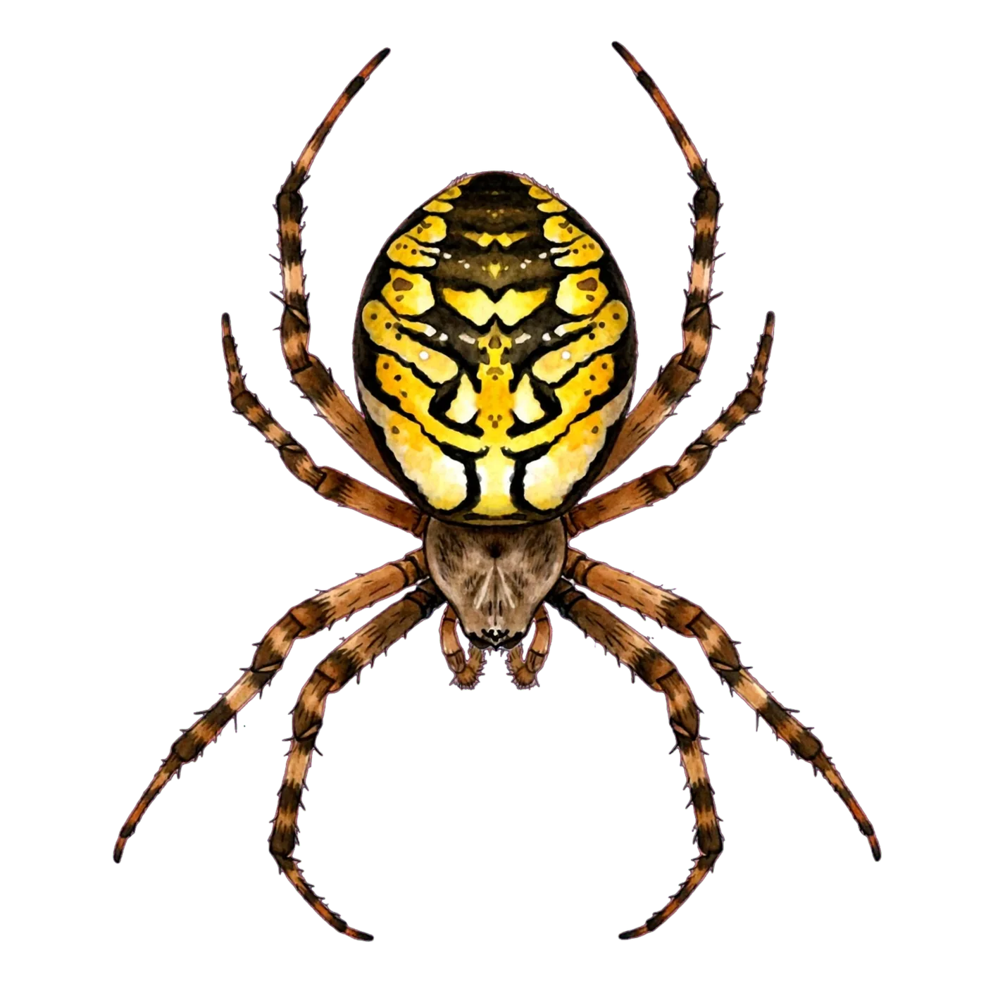 Illustrated identification of an orb-weaver spider