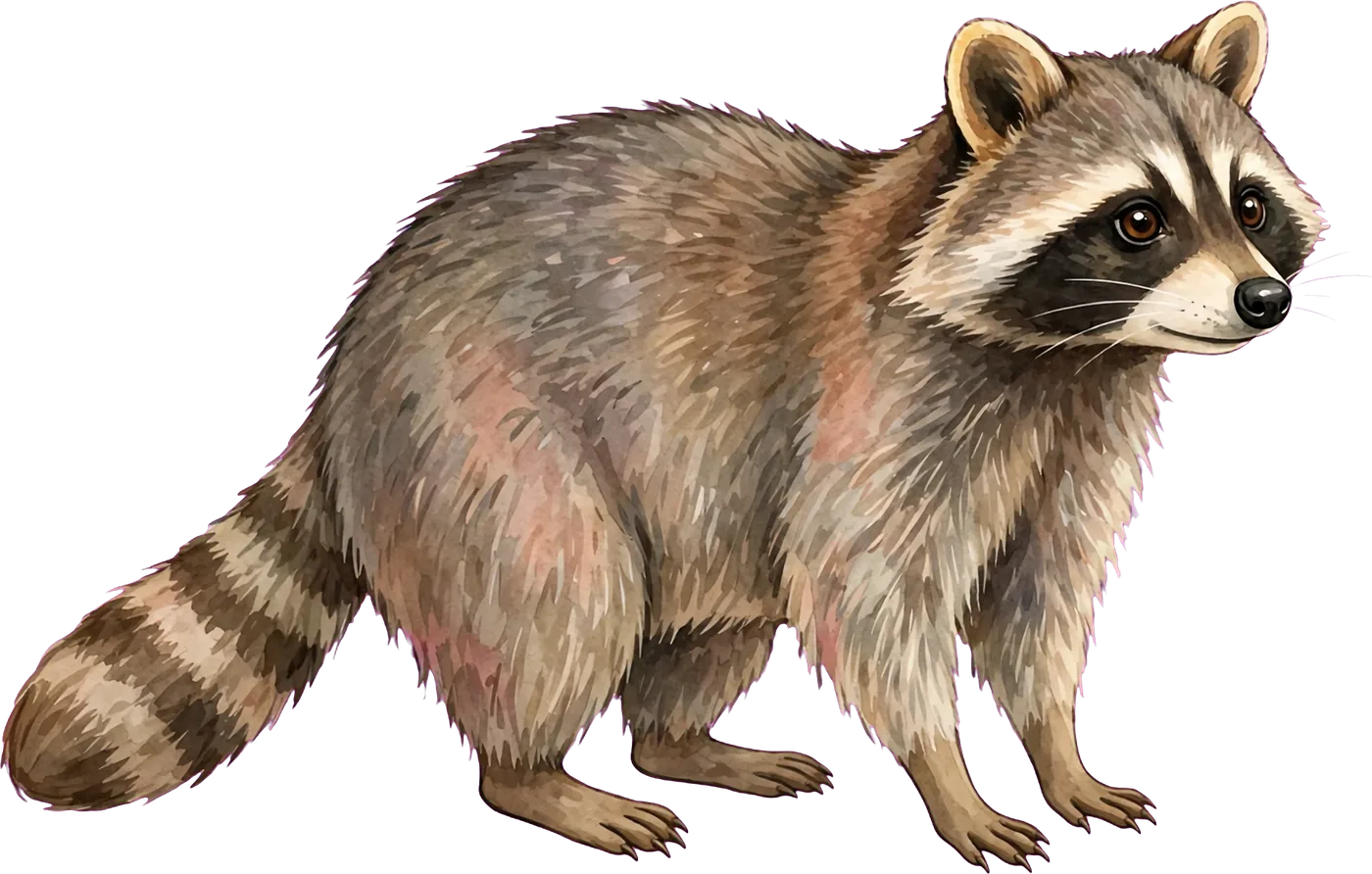 Illustrated identification of a raccoon