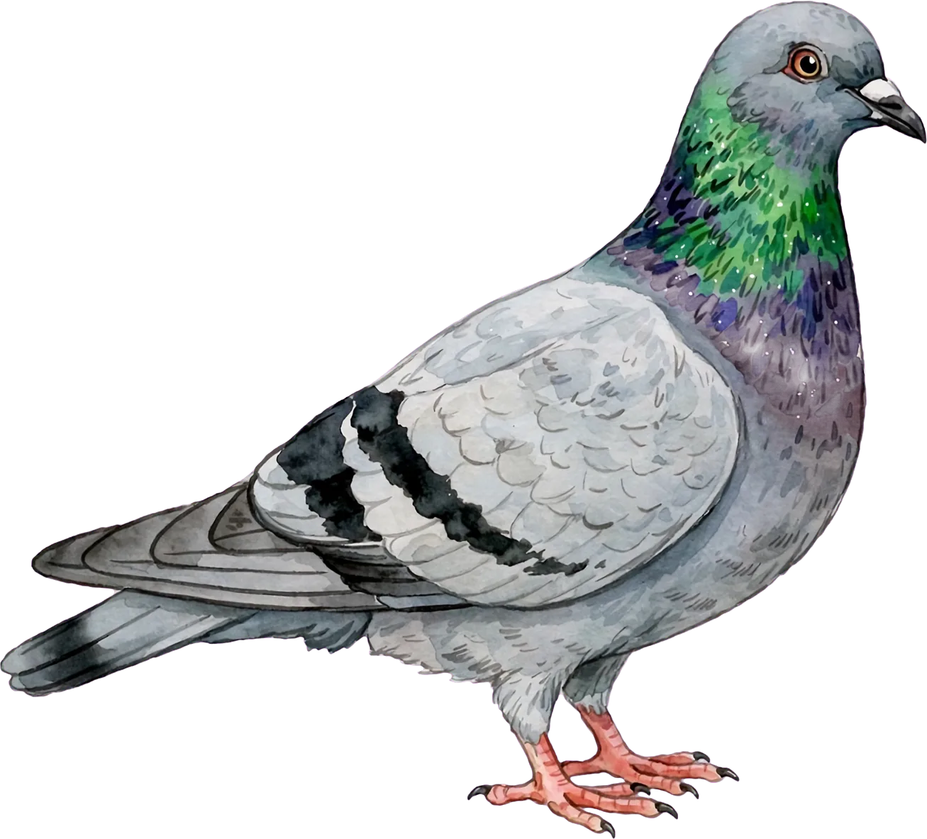 Illustrated identification of a rock pigeon